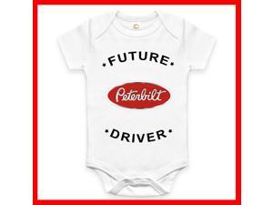 RARE FUTURE PETERBILT DRIVER BABY FUNNY BODYSUIT JUMP SUIT ONE PIECE ROMPER NEW ONESIE