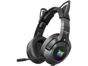 ONIKUMA Gaming Headset with Removable Cat Ears, for PS5, PS4, Xbox One (Adapter Not Included), Nintendo Switch, PC, with Surround Sound, RGB LED Light & Noise Canceling Retractable Microphone (Black) ONIKUMA Gaming Headset with Removable Cat Ears, for PS5, PS4, Xbox One (Adapter Not Included), Nintendo Switch, PC, with Surround Sound, RGB LED Light & Noise Canceling Retractable Microphone (Black)