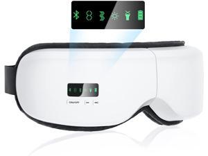 Eye Massager with Heat Compression,Vibration Air Pressure Bluetooth Music Rechargeable Eye Care Therapy Massager for Relieve Eye Strain Eye Bag Dark Circles