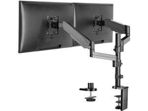 GSDM002 Premium Dual LCD Monitor Desk Mount Fully Adjustable Gas Spring Stand for Display up to 32 inch, 17.6 lbs Weight Capacity, Dual Arm, Black