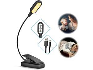 Reading Light, 14 LEDs Rechargeable Book Light for Reading in Bed, 3000-6000K 20 Light Modes, 60 Hours Up, Eye Protection Booklight, Clip On Reading Lamp, Perfect for Bookworms, Kids&Travel
