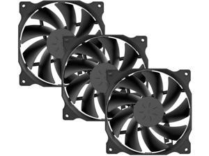 3-Pack Long Life Computer Case Fan 120mm Cooling Case Fan for Computer Cases Cooling,12BK3-3