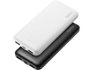 2Pack 10000mAh Dual USB Portable Charger Fast Charging Power Bank with USB C Input Backup Charger for iPhone X Galaxy S9 Pixel 3 and etc 