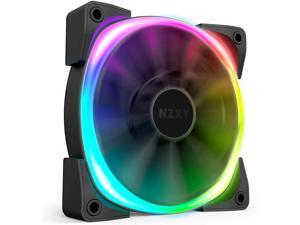 AER RGB 2 - HF-28120-B1 - 120mm - Advanced Lighting Customizations - Winglet Tips - Fluid Dynamic Bearing - LED RGB PWM Fan for Hue 2 - Single (HUE2 Lighting Controller Not Included) , Black