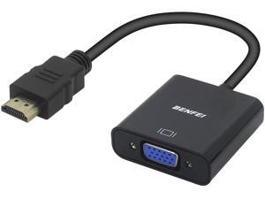 HDMI to VGA, Gold-Plated HDMI to VGA Adapter (Male to Female) Compatible for Computer, Desktop, Laptop, PC, Monitor, Projector, HDTV, Chromebook, Raspberry Pi, Roku, Xbox and More - Black HDMI to VGA, Gold-Plated HDMI to VGA Adapter (Male to Female) Compatible for Computer, Desktop, Laptop, PC, Monitor, Projector, HDTV, Chromebook, Raspberry Pi, Roku, Xbox and More - Black
