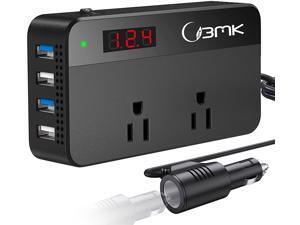 200W Car Power Inverter, DC 12V to 110V AC Car Inverter 4 USB Ports Charger Adapter Car Plug Converter with Switch, Current LCD Screen and Cigarette Lighter Socket 200W Car Power Inverter, DC 12V to 110V AC Car Inverter 4 USB Ports Charger Adapter Car Plug Converter with Switch, Current LCD Screen and Cigarette Lighter Socket