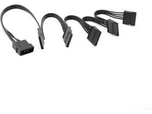 4 Pin IDE Molex to 5 x 15 Pin SATA Female Hard Drive Power Splitter Adapter Cable