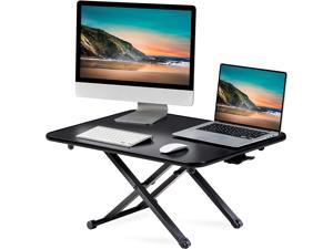 Height Adjustable Standing Desk Gas Spring Riser Desk Converter for Dual Monitor Sit to Stand in Seconds FSD108001MB