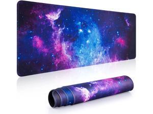 Gaming Mouse Pad, 31.5 x 11.8 inch XL Large Extended Mouse Pad, Big Keyboard Mousepad Desk Mat with Non-Slip Rubber Base and Stitched Edges for Gaming Working Office Home Computer