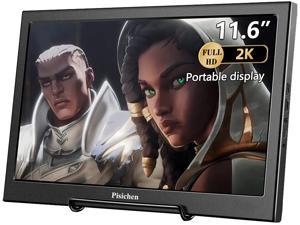 2K Portable Monitor - 11.6 inch IPS FHD LCD Monitor 2560X1440 Computer Game Small Monitor, USB HDMI Display Screen for Laptop PS3 PS4 Raspberry Pi 3 2 1 Windows 7 8 10 System Home Office