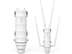 AC1200 Outdoor WiFi Extender Long Range WiFi Repeater,Dual Band 2.4G&5GHz Weatherproof Outdoor Access Point with PoE Powered and Gigabit Port,Supports Mesh Extender/AP/Repeater Mode
