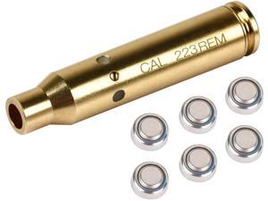 MidTen Bore Sight Cal Red Dot Boresighter 223 5.56mm Rem Gauge with Two Sets of Batteries