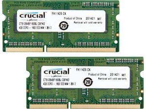 Crucial 8GB (2 x 4GB) 204-Pin DDR3 SO-DIMM DDR3L 1600 (PC3L 12800) Laptop Memory Model CT2KIT51264BF160BJ Crucial 8GB (2 x 4GB) 204-Pin DDR3 SO-DIMM DDR3L 1600 (PC3L 12800) Laptop Memory Model CT2KIT51264BF160BJ