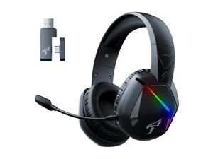SOMIC 53 bluetooth Gaming Headset with Microphone for PS5 PS4 Computer Gamer Headphone with Stereo Sound Detachable Mic Soft Earmuffs RGB LED Light 10H Playtime Xbox one in Wired Mode