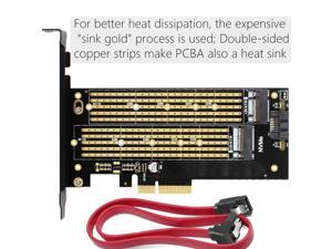 Fairdog M.2 PCIe Adapter NVMe & SATA Dual Protocol, M2 NVMe SSD to PCI-e 3.0 x4 Host NVMe & SATA Protocol Controller Expansion Card (B KEY+M KEY) Fairdog M.2 PCIe Adapter NVMe & SATA Dual Protocol, M2 NVMe SSD to PCI-e 3.0 x4 Host NVMe & SATA Protocol Controller Expansion Card (B KEY+M KEY)