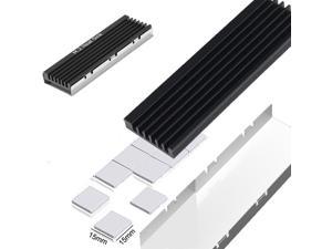 1-pack M.2 2280 NVMe SSD Radiator Heat Sink Cooling Pads heatsink Aluminum Dissipation with 6w Thermal Pad for m2 2280 ssd Desktop PC PS5