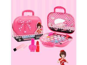 Pretend Play Kid Make Up Toys Pink Makeup Set Cosmetics Makeup Box Princess Safe Non-toxic Lipstick Nail Polish Girl Toy Gifts Pretend Play Kid Make Up Toys Pink Makeup Set Cosmetics Makeup Box Princess Safe Non-toxic Lipstick Nail Polish Girl Toy Gifts