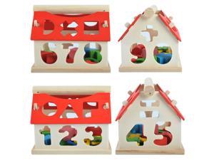 Children Wooden Number Building Blocks Kid House Building Educational Developmental Toy Set 3D Bricks Toy Construction Bricks Children Wooden Number Building Blocks Kid House Building Educational Developmental Toy Set 3D Bricks Toy Construction Bricks
