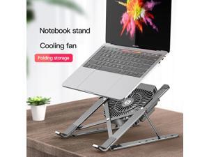 Portable Foldable MacBook Stand Laptop Stand with Cooling Fan Adjustable Aluminum Alloy Notebook Holder for 10-17inch Laptop Portable Foldable MacBook Stand Laptop Stand with Cooling Fan Adjustable Aluminum Alloy Notebook Holder for 10-17inch Laptop