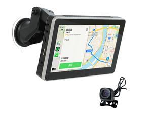 Coral Vision Portable 7" LCD Touchscreen Monitor with Apple Wireless CarPlay Wired Android Auto Car Multimedia Player Dashboard Console with Backup Camera for All Car Type (Real Plug and Play Device)