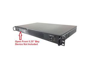 1U Short Depth Rackmount Case for ITX Motherboard Featuring Front 5.25" Drive Bay, Made in USA, Model : SL-CASE-R1U-RDB-ITX