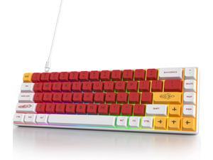 Wired 60 mechanical keyboard RGB backlight ultracompact 65 layout 68key game keyboard with independent arrowcontrol keys