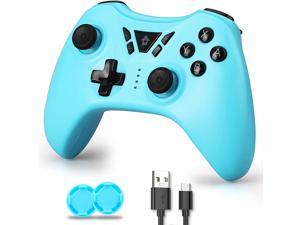 Switch Controller Switch Pro Controller Wireless Switch Controller Compatible with Nintendo SwitchLite Wireless Controller with Rechargable Battery Support Turbo Dual Shock Gyro Axis Sky Blue
