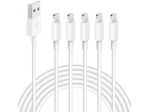 iPhone Charger,5 Pack (6 FT)  MFi Certified Charger Lightning to USB Cable Compatible iPhone 11 Pro/11/XS MAX/XR/8/7/6s/6/plus,iPad Pro/Air/Mini,iPod Touch Original Certified-White