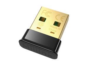 USB Bluetooth Adapter, Bluetooth 5.0 + EDR Bluetooth USB Dongle, Mini Bluetooth Adapter for PC, Bluetooth Keyboard, Mouse, Headphone, Speaker Compatible with Windows7/8/10 (Gold)