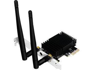 PCIE Wireless AC Dual Band 1200Mbps Wi-Fi Adapter with Beamformee,MU-MIMO and Heatsink Technology for Windows Server,7,8,8.1,10(32/64bit) Desktop PCs Gaming 4K Video Streaming (FS-AC87)