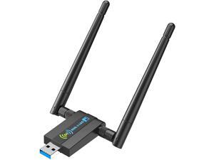Wireless USB WiFi Adapter for PC: 1300Mbps WiFi USB, 802.11AC WiFi Adapter for Desktop PC, Dual Band WiFi Dongle Wireless Adapter for WIN7 8 10 XP Vista MAC Linux, USB Computer Network Adapters