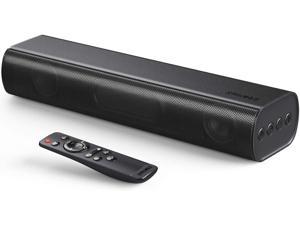 Sound Bars for TV,  Soundbar for TV Built-in DSP PC Speaker with Bluetooth, 3D Surround Sound 16'' Mini Sound Bar Audio System for Home Theater/Gaming/Projectors, Combined AUX/Opt Connectivity
