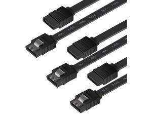SATA Cable III, 3 Pack SATA Cable III 6Gbps Straight HDD SDD Data Cable with Locking Latch 18 Inch Compatible for SATA HDD, SSD, CD Driver, CD Writer - Black SATA Cable III, 3 Pack SATA Cable III 6Gbps Straight HDD SDD Data Cable with Locking Latch 18 Inch Compatible for SATA HDD, SSD, CD Driver, CD Writer - Black