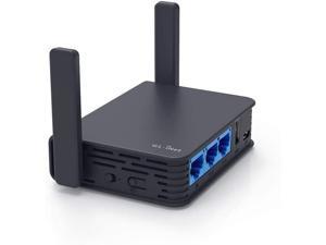 GL-AR750S-Ext (Slate) Gigabit Travel AC VPN Router, 300Mbps(2.4G)+433Mbps(5G) Wi-Fi, 128MB RAM, MicroSD Support, Repeater Bridge, OpenWrt/LEDE pre-Installed, Cloudflare DNS