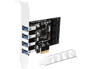 PCIE 4-Ports Super Fast 5Gbps USB 3.0 Expansion Card for Windows Server XP Vista 7 8 8.1 10 (32/64bit) Desktop PC-Build in Self-Powered Technology-No Need Additional Power Supply (FS-U4L-Pro)