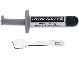 Arctic Silver 5 Thermal Cooling Compound Paste 3.5g Heatsink Paste High-Density Polysynthetic Silver with Bonus Tool (Arctic Silver with Bonus Tool)