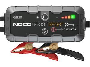 Boost Sport GB20 500 Amp 12Volt UltraSafe Lithium Jump Starter Box Car Battery Booster Pack Portable Power Bank Charger and Jumper Cables For Up To 4Liter Gasoline Engines