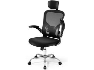 Adjustable Office Chair Ergonomic Mesh Chair High Back Computer Desk Chair with Flip-up Armrest and Adjustable Headrest