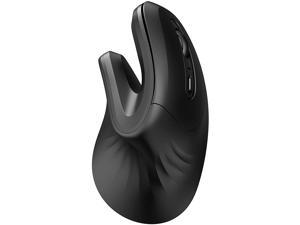 Silent Bluetooth Vertical Mouse - Wireless Optical Ergonomic Mouse w/Adjustable Sensitivity and Quiet Buttons (Perfect Grip Dual Mode (Bluetooth + 2.4 GHz Wireless))