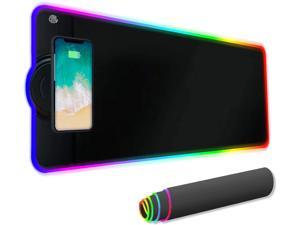 Wireless Charger Extended Large Gaming RGB Mouse Pad (31.5 x 12 inches) Non-Slip Rubber Base 10 Lighting Modes 4mm Ultra Thick for Office and Home Wireless Charging Mobile Phone Devices Wireless Charger Extended Large Gaming RGB Mouse Pad (31.5 x 12 inches) Non-Slip Rubber Base 10 Lighting Modes 4mm Ultra Thick for Office and Home Wireless Charging Mobile Phone Devices