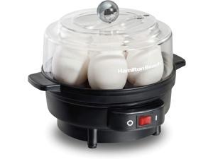 Electric Egg Cooker and Poacher for Soft, Hard Boiled or Poached with Ready Timer, Holds 7, Black (25500)