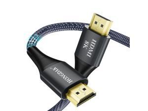 8K HDMI Cable 6ft 48Gbps 21 High Speed HDMI Cord Support Dolby Atmos 3D 8K60Hz 4K120Hz Dynamic HDR eARC Compatible with Apple TV PlaystationPS54 Xbox One Series X RTX3080