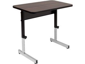 Adapta Height Adjustable Office Desk, All-Purpose Utility Table, Sit to Stand up Desk Home Computer Desk, 23" - 32" in Powder Coated Black Frame and 1" Thick Walnut Top, 36 Inch