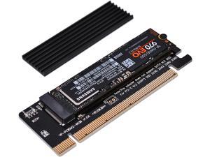 NVME PCIe 4.0 Adapter, M.2 NVME SSD to PCI Express Adapter with Heat Sink, Only Support PCIe x16 Slot,Support M.2 SSD 2230 2242 2260 2280