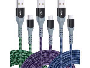 3Pack10ft USB C Cable Fast Charge P Type C Charger Cord Braided USB C Charging Cable Compatible with Samsung Galaxy A10e A20 A50 A51 A71S20 S10 Plus S10ENote 20 10 MotoBlueGreenPurple