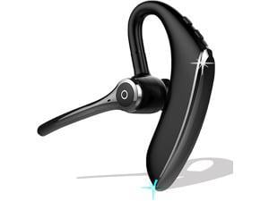 LDAS Bluetooth Headset Earpiece for Single Ear, Wireless Headset Car Truck Bluetooth in Ear Earphone, CVC 6.0 Handsfree Headset with Microphone, for iPhone, iPad, Samsung, Huawei, Tablet etc. (Black)