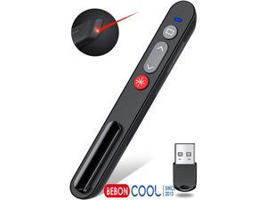 Proster Wireless Presenter Bluetooth 2.4GHz Wireless USB PowerPoint PPT Presenter Remote Control with Red Pointer for Teaching Presentations Speech School Assemblies and etc. 
