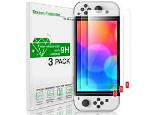 3PC 9H HD Protective Tempered Glass For Nintendo Switch Oled NS Screen protector Glass Accessories Film with Color Box