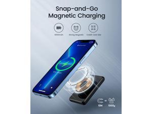 AOHI Magnetic Wireless Power Bank, 3-in-1 Wireless Portable Charger with 4000mAh Capacity, PD 20W USB C Ultra-Thin Battery Pack for iPhone 13/13 Pro/13 Pro Max/13 Mini/12/12 Pro/12 Pro Max/12 Mini