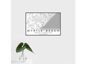 Myrtle Beach - South Carolina Classic Map Print Myrtle Beach - South Carolina Classic Map Print